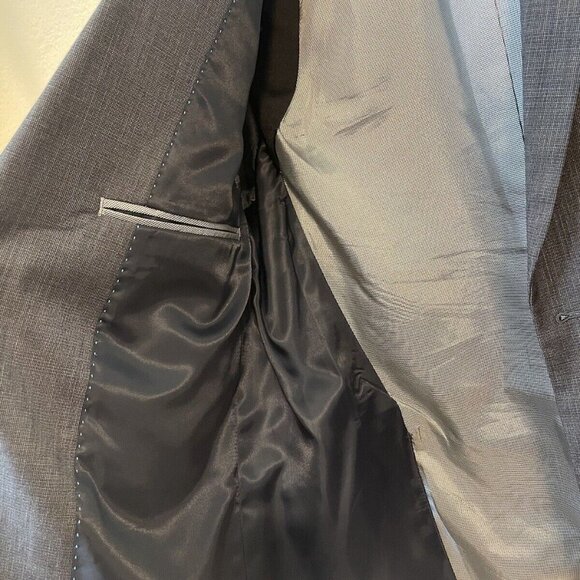 Marc Ecko 2 Button Suit Jacket Blazer Sport Coat Lined Men's Gray - Picture 6 of 16
